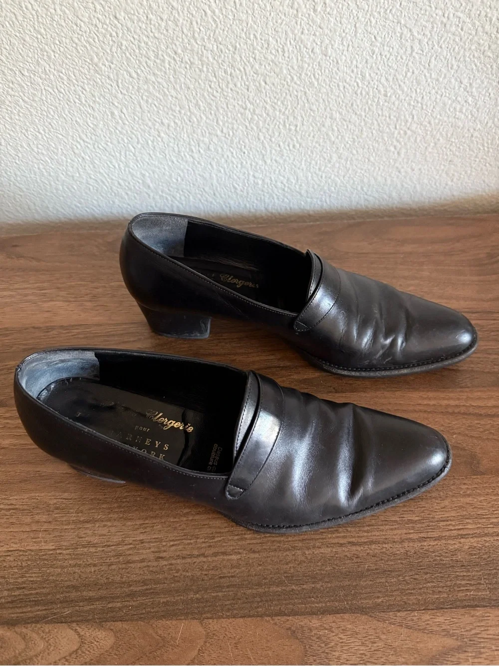 Robert Clergerie Black Designer Loafers Leather Women’s Size 6.5